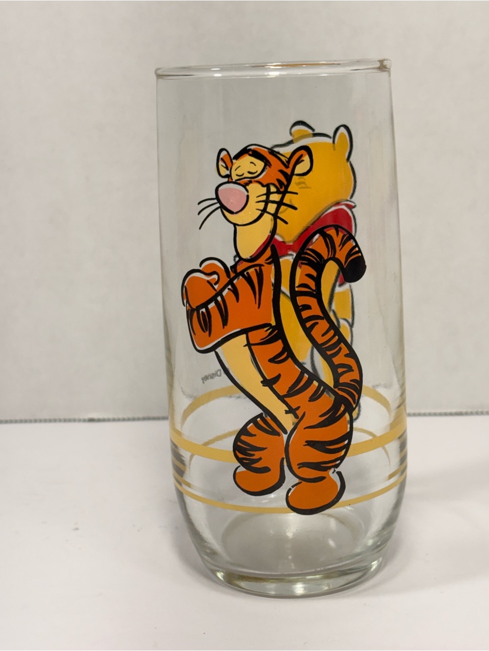 Vintage Disney Winnie the Pooh & Tigger Collectible Drinking Glass - Picture 3 of 5